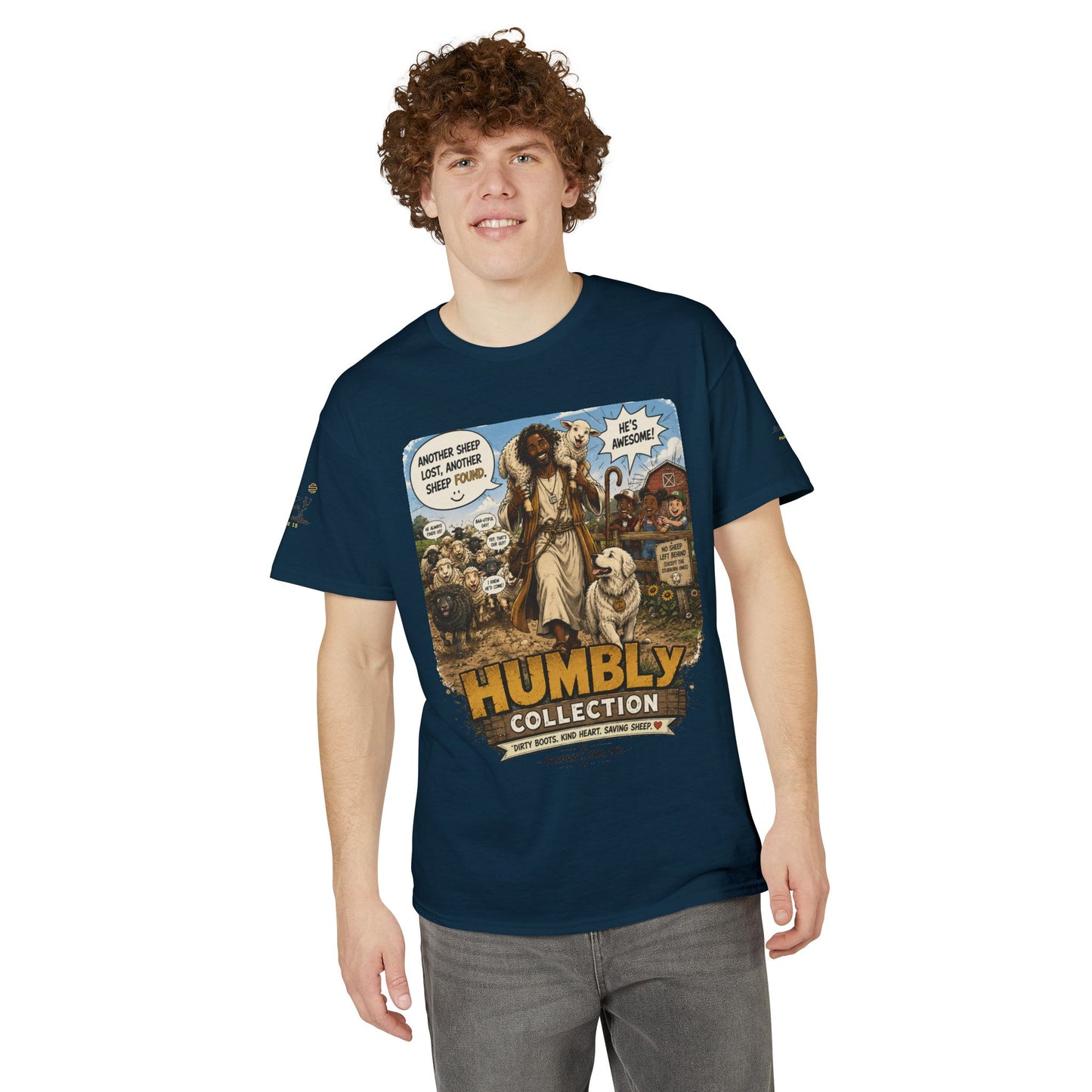 Lost & Found Sheep Graphic T-Shirt — “God Has My Back” Humble Collection
