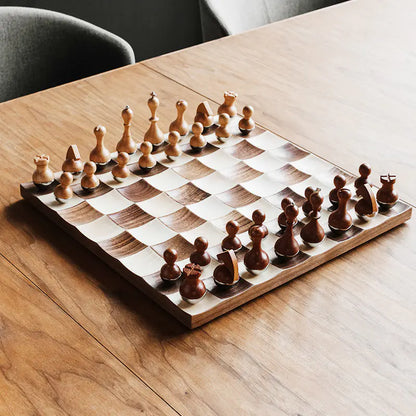 High-End Wooden Creative Chess Set for Home