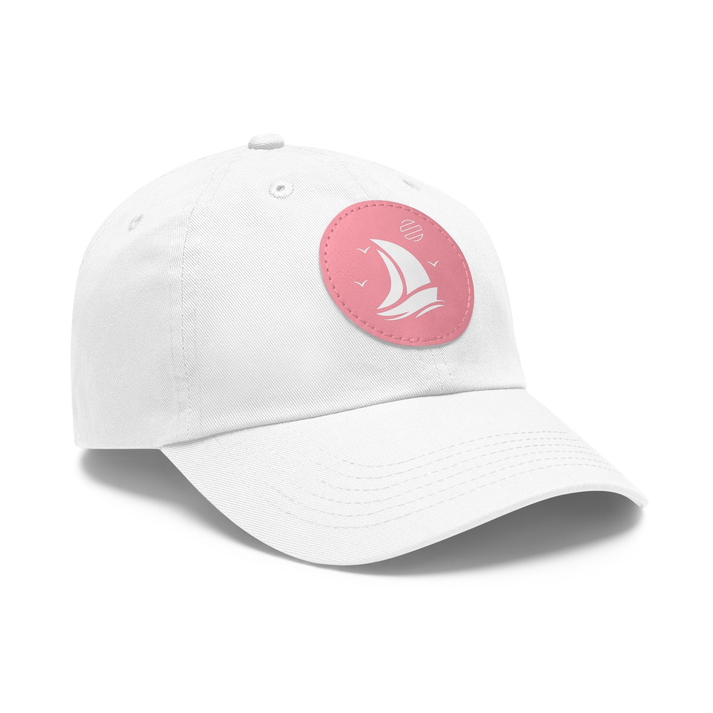 Set For Sail Leather Patch Dad Hat — Nautical Baseball Cap