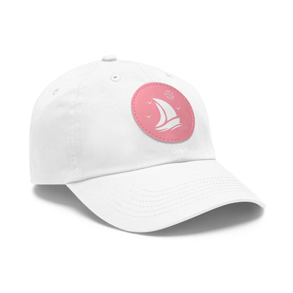 Set For Sail Leather Patch Dad Hat — Nautical Baseball Cap