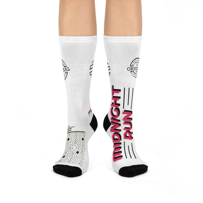 Midnight Run Cushioned Crew Socks for Active Lifestyle | Perfect for Gifts, Running, Gym, Yoga, Sportswear
