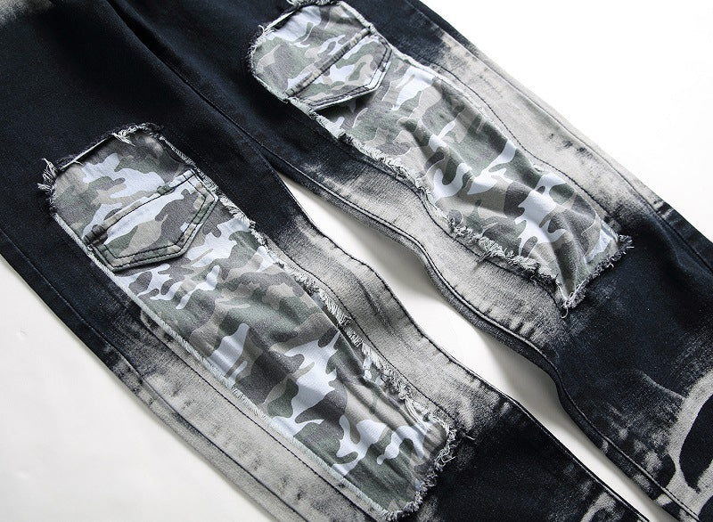 Men's Plus Size Casual Stretch Camouflage Jeans