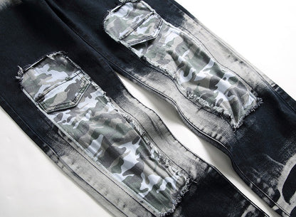Men's Plus Size Casual Stretch Camouflage Jeans