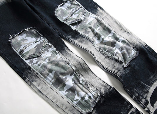 Men's Plus Size Casual Stretch Camouflage Jeans