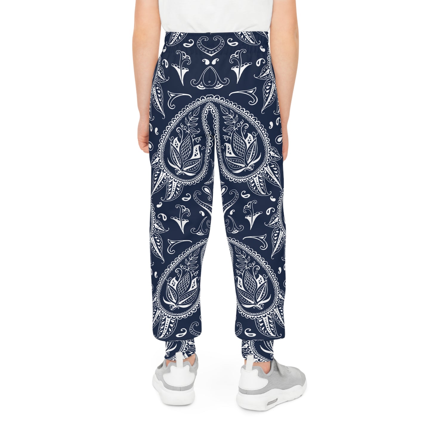 Kids Navy & White Joggers — Youth Sweatpants