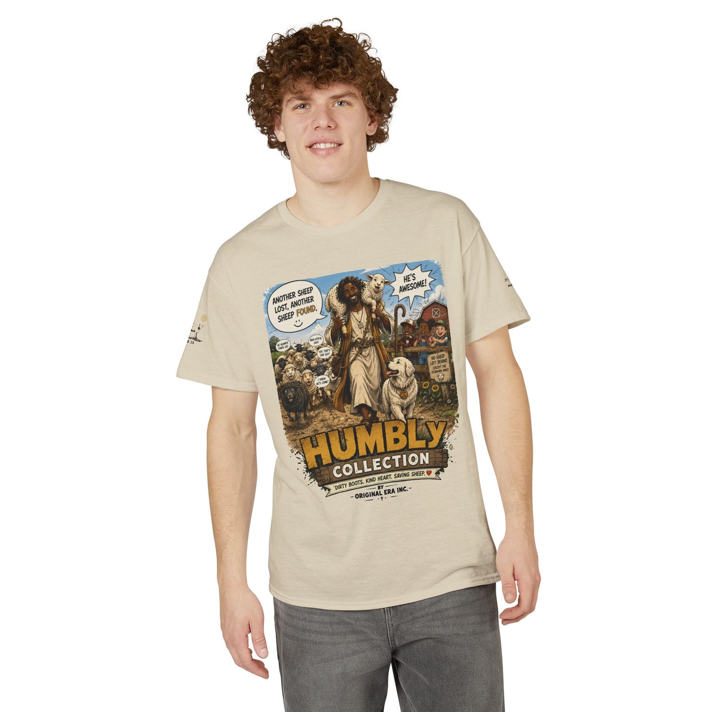 Lost & Found Sheep Graphic T-Shirt — “God Has My Back” Humble Collection