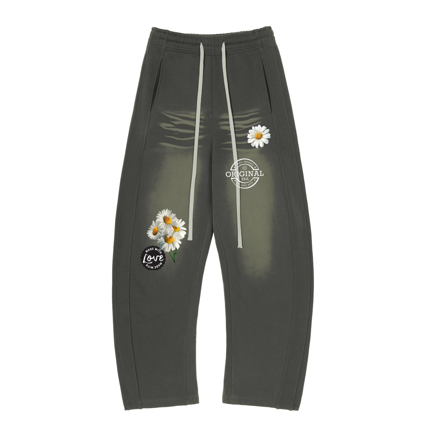 "Daisy Dove" Sunfade Curved Blade Fleece Sweatpants