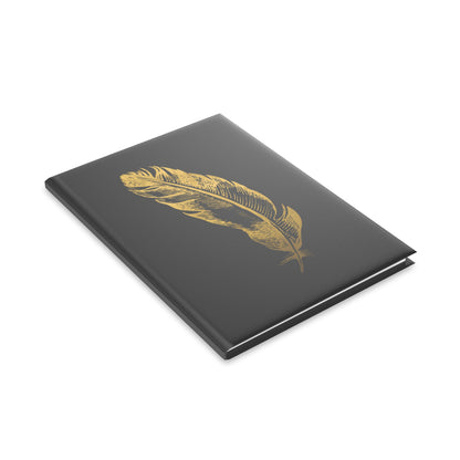 Gold Feather Hardcover Journal