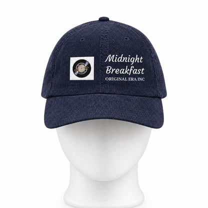 Midnight Breakfast Embroidered Corduroy Cap