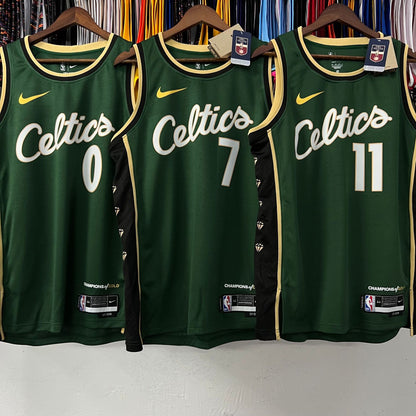 NBA 23 Celtics City Edition Jersey: Irving, Brown, Tatum