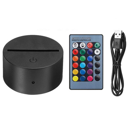 Creative RGB Remote Control 3D Bicycle LED Lamp