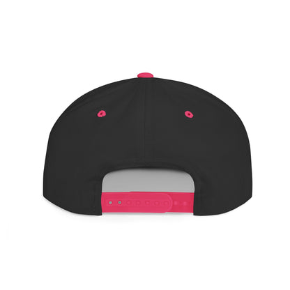 Snapback Hat — Blue Wave Japanese Art Flat-Bill Cap