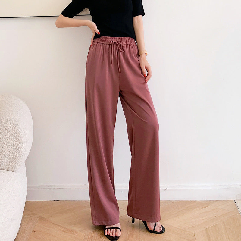 Acetate Wide-leg Ice Silk Pants