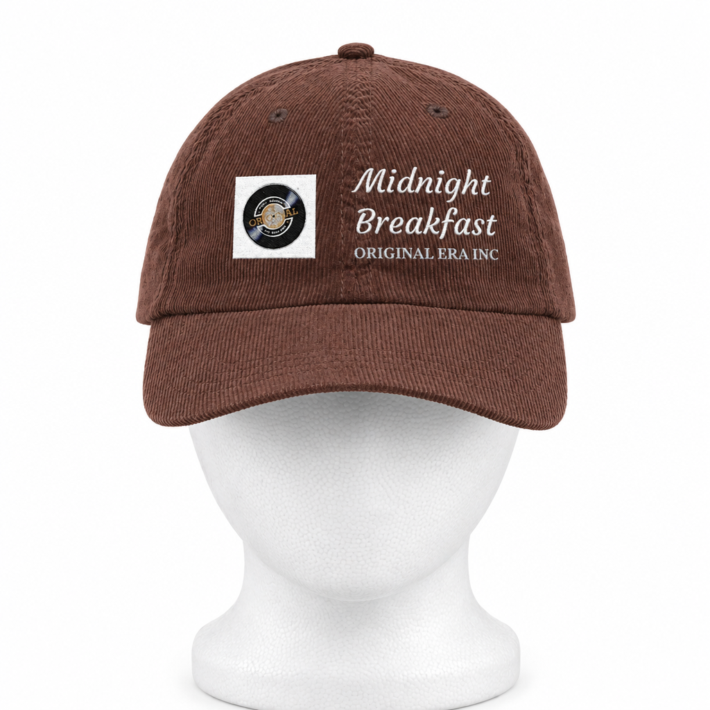Midnight Breakfast Embroidered Corduroy Cap