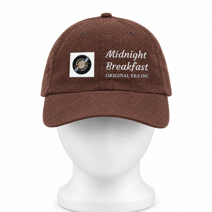 Midnight Breakfast Embroidered Corduroy Cap