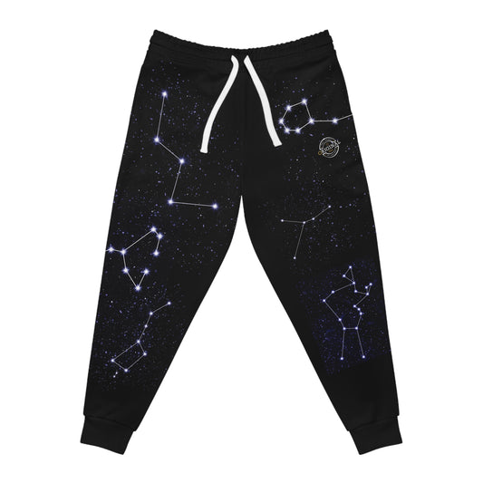 Constellation Joggers — Zodiac Star Map Athletic Pants with Poem