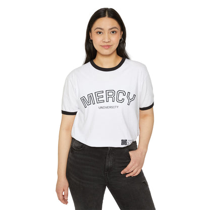 Mercy University Ringer T‑Shirt — Vintage "Original Era" Collegiate Tee
