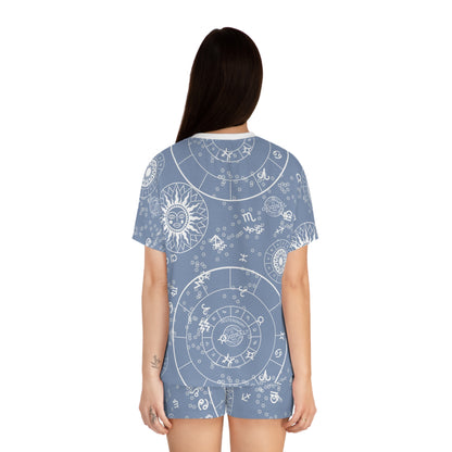 Zodiac Stars Women's Short Pajama Set — Astrology 'Sweet Dreams' Sleepwear