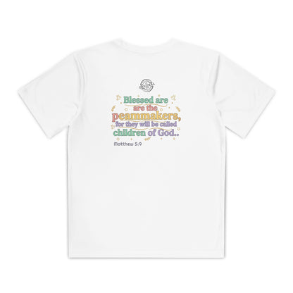 Youth Competitor Tee — "Original Era Inc." Kids' Christian Scripture T-Shirt (Matthew 5:9)