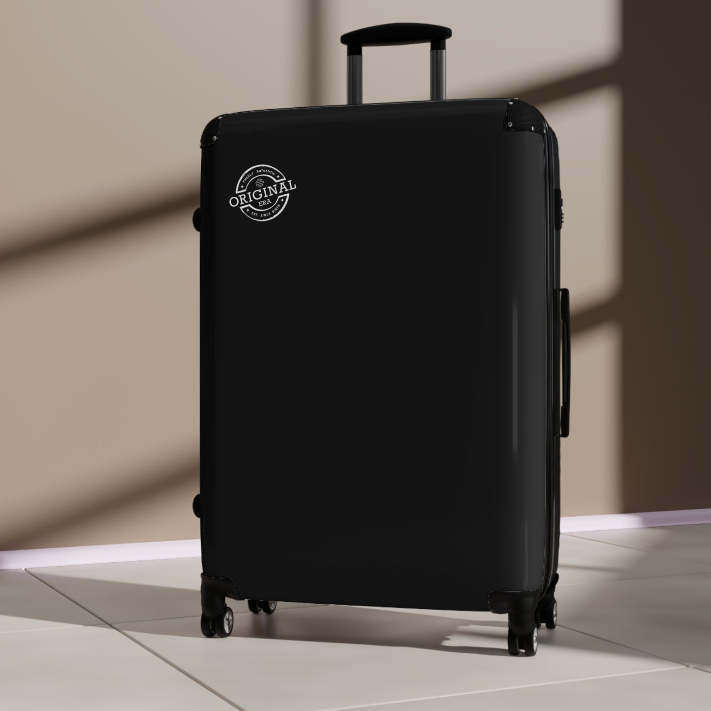 Classic Black Carry-On Suitcase – Lightweight Hardshell Travel Luggage with Spinner Wheels