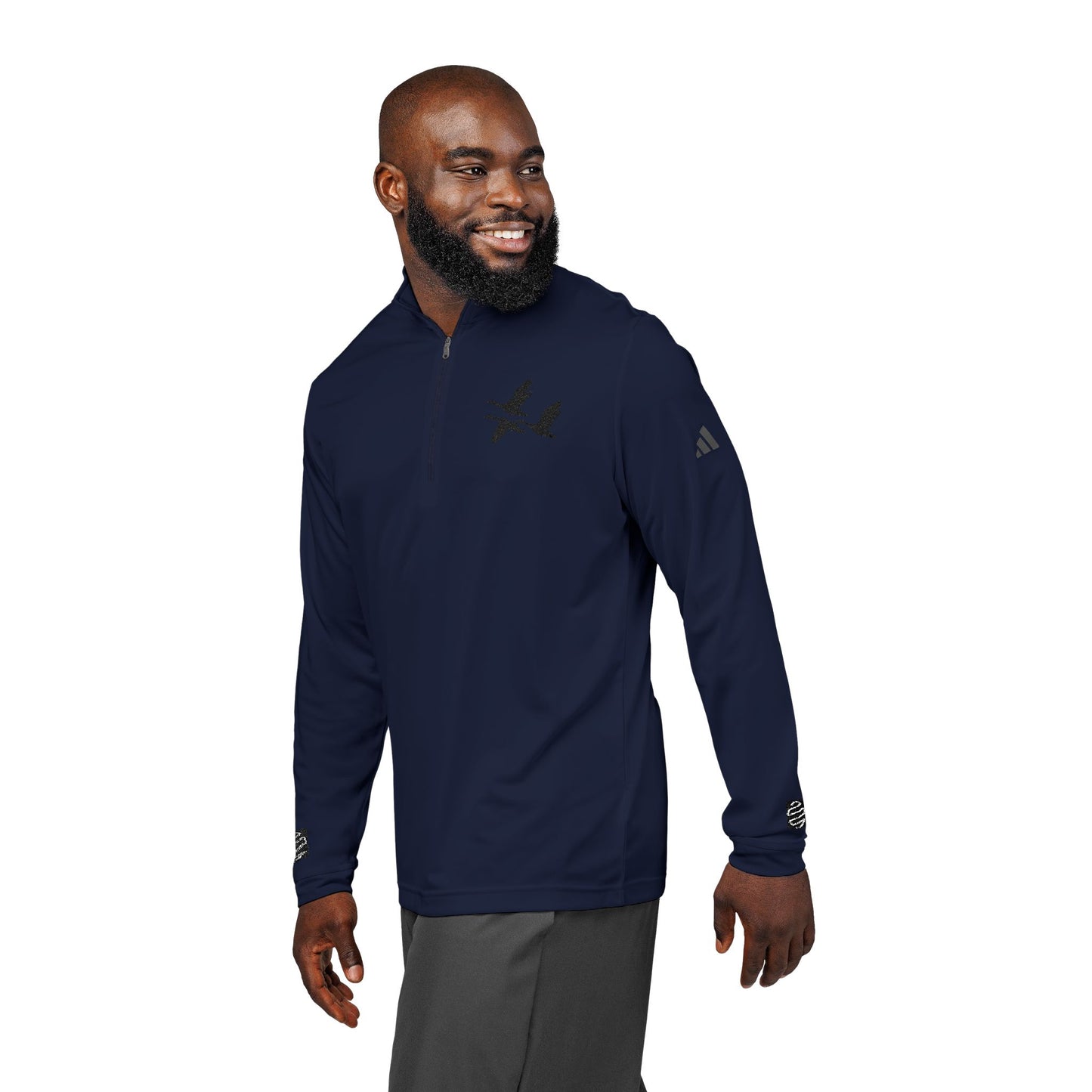 Embroidered Goose Flight Quarter-Zip Pullover