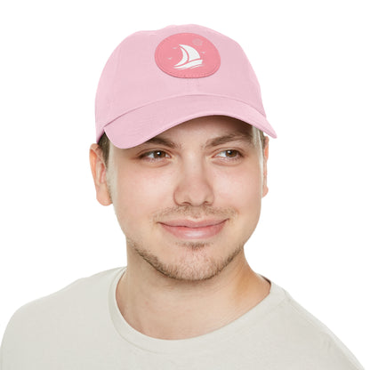 Set For Sail Leather Patch Dad Hat — Nautical Baseball Cap