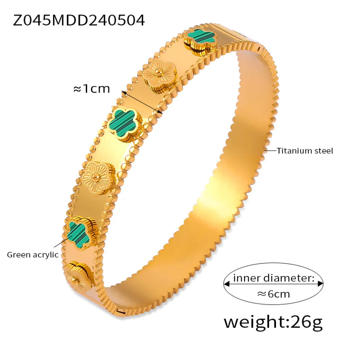 Retro Texture Flower Bracelet