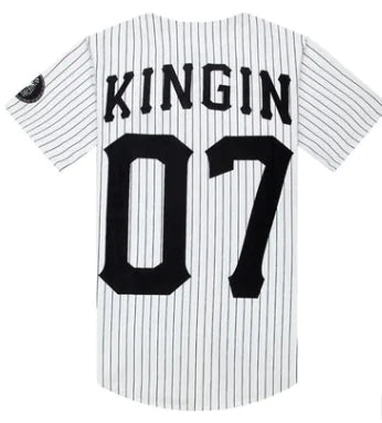 Unisex LK  Hip Hop Striped T-Shirt Baseball Jersey