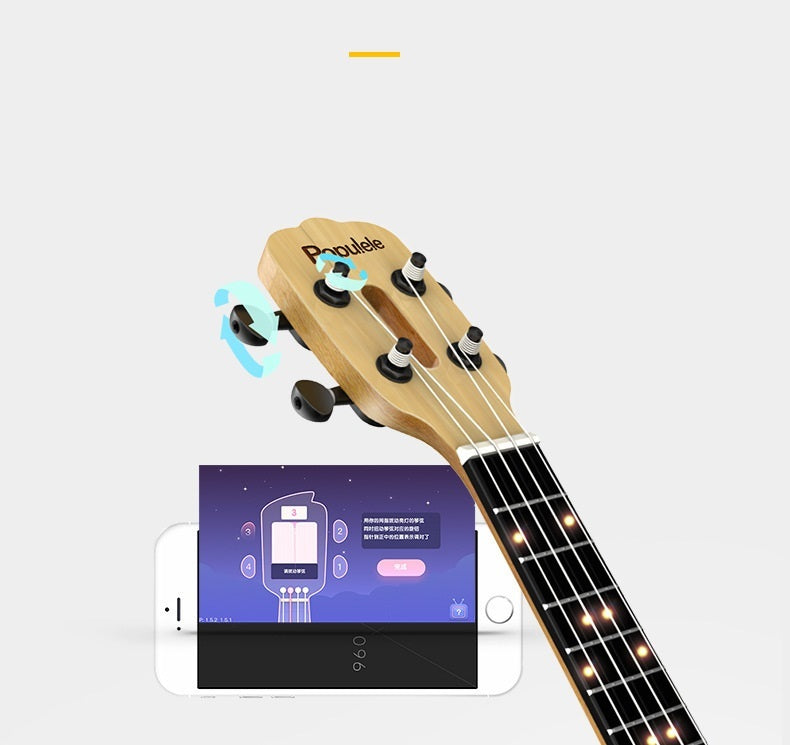Smart Spruce Ukulele Small Guitar - U1 Learning  Smart APP