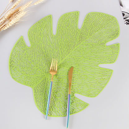 Elegant Tropical Monstera Dining Mat - Heat Protective