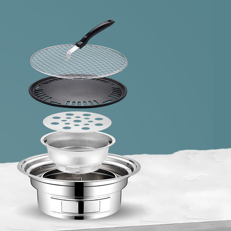 Portable Stainless Steel Korean Charcoal BBQ Grill