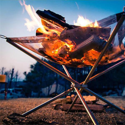 Outdoor Fire Pit and BBQ Grill