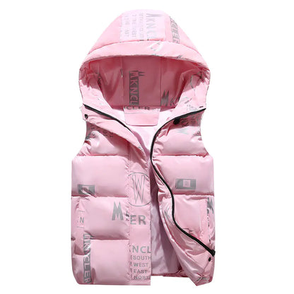 Autumn Winter W Print Cotton Vest for Kids