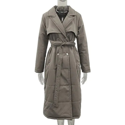 Women's Long Down Collar Parka Coat