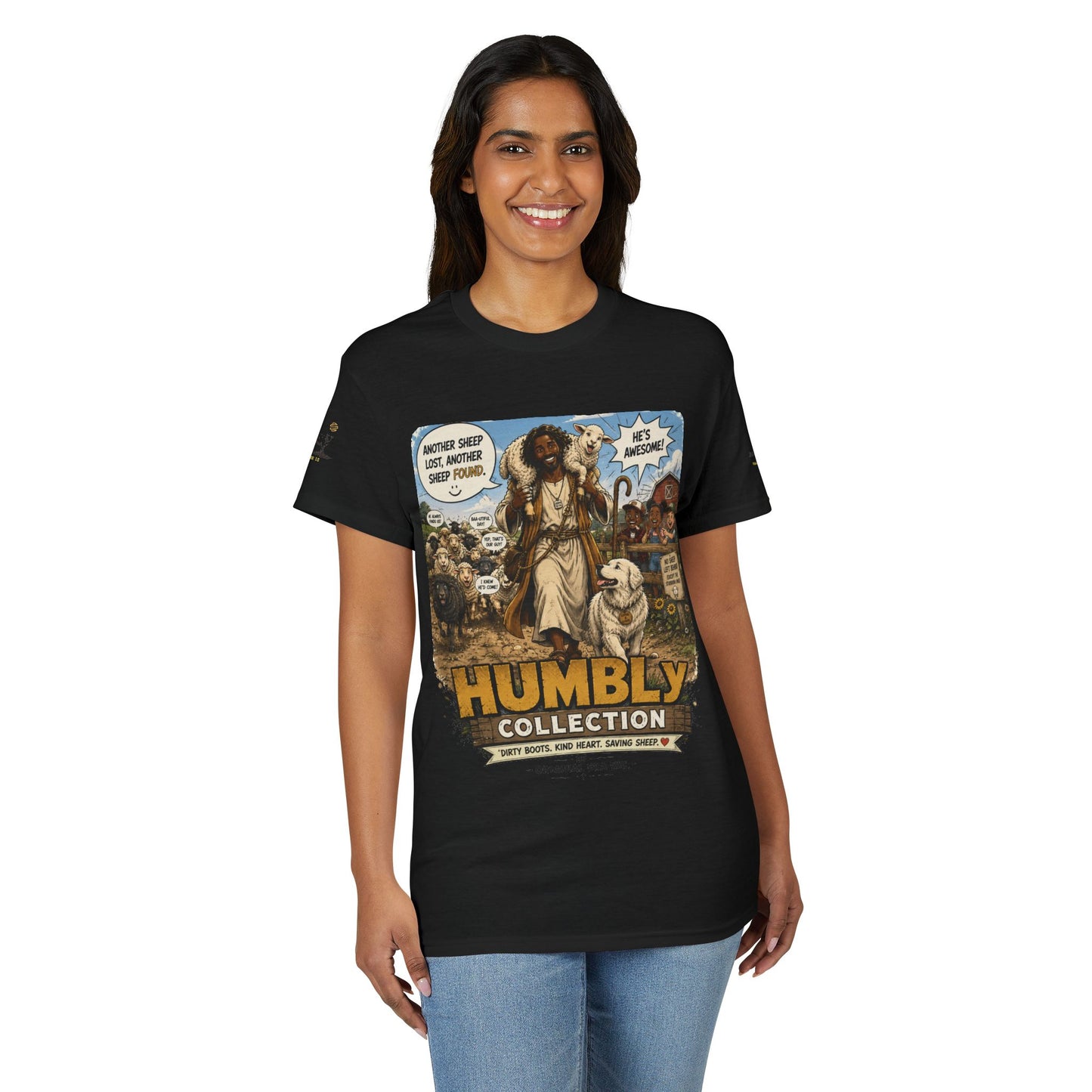 Lost & Found Sheep Graphic T-Shirt — “God Has My Back” Humble Collection