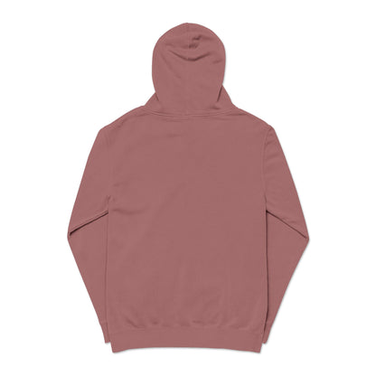 Embroidered Swan Graphic Hoodie — Vintage Pigment-Dyed
