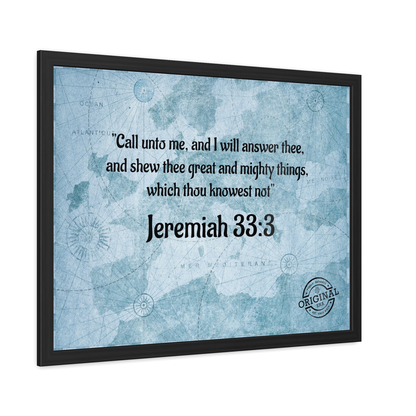 Jeremiah 33:3 Framed Poster — Inspirational Scripture Wall Art