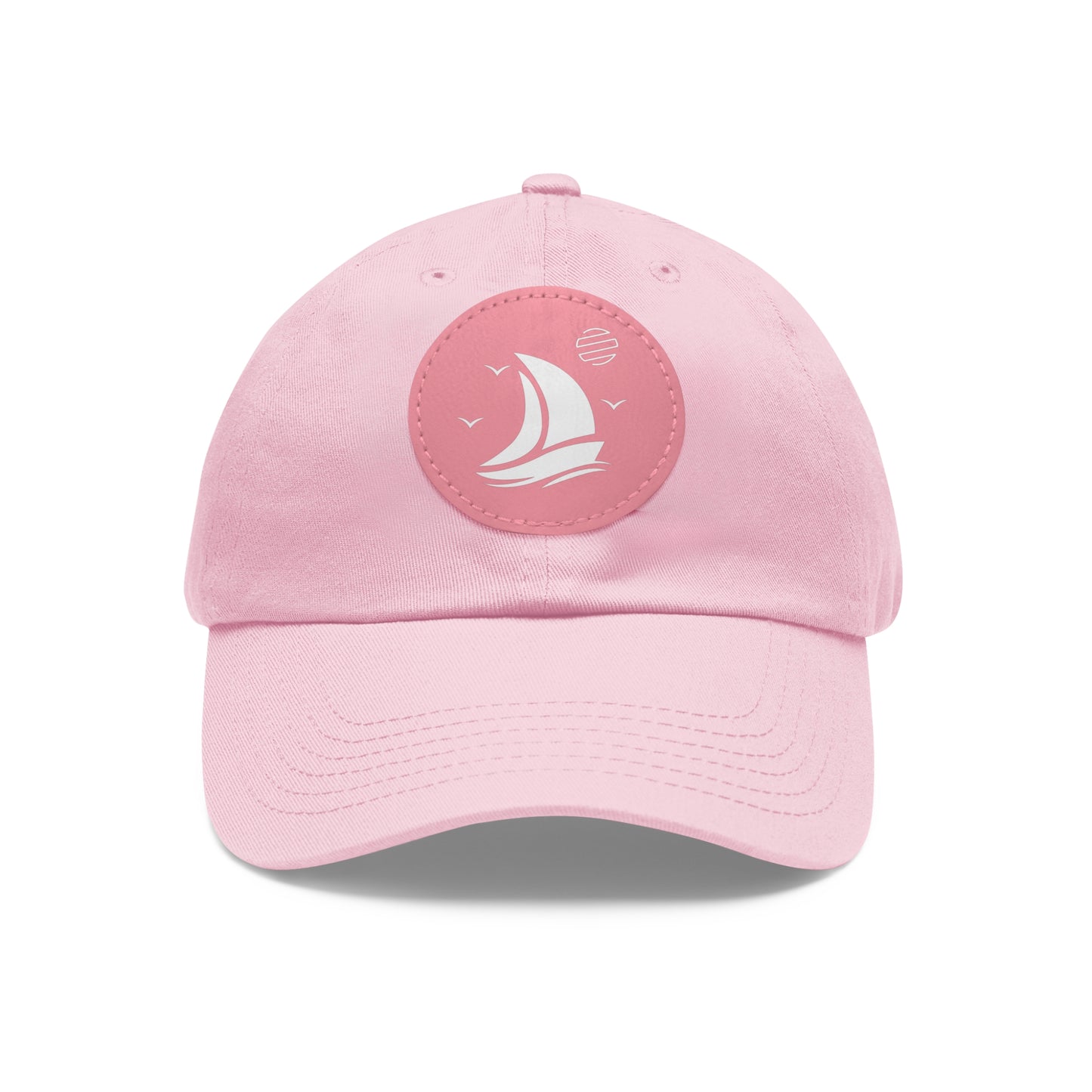 Set For Sail Leather Patch Dad Hat — Nautical Baseball Cap