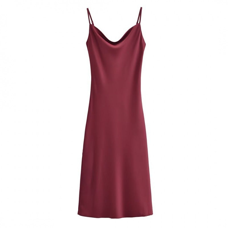 Women's Retro Solid Color Dress