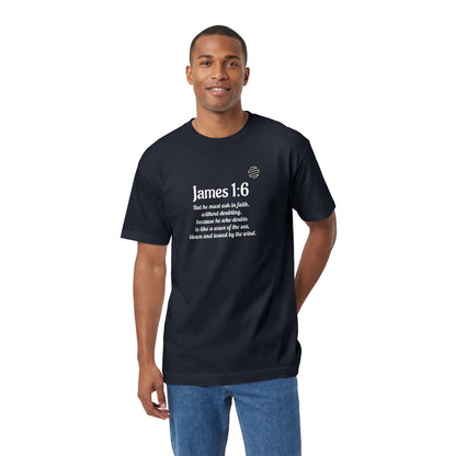 Faith Over Fear T-Shirt — Jesus Walking on Water Matthew 14:22-33 & James 1:6 Christian Tee
