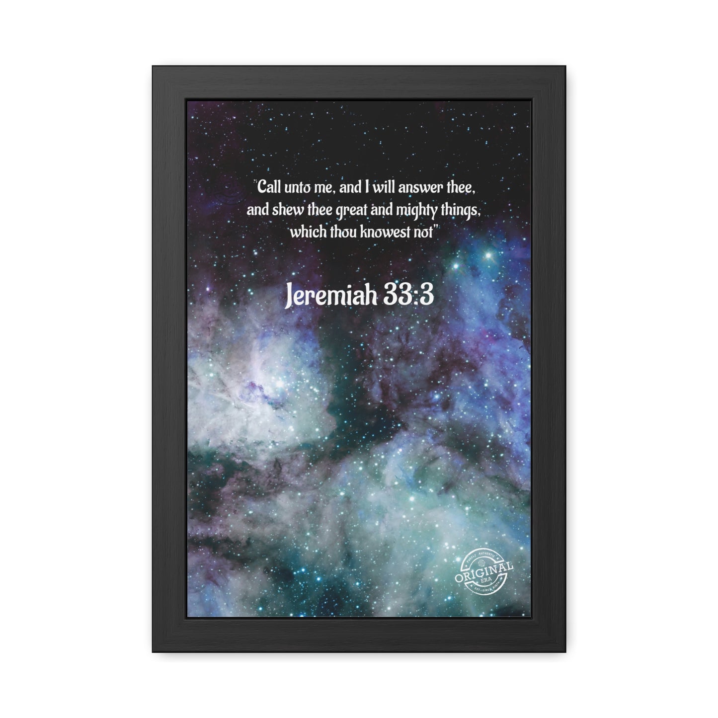 Jeremiah 33:3 Framed Poster — Inspirational Scripture Wall Art