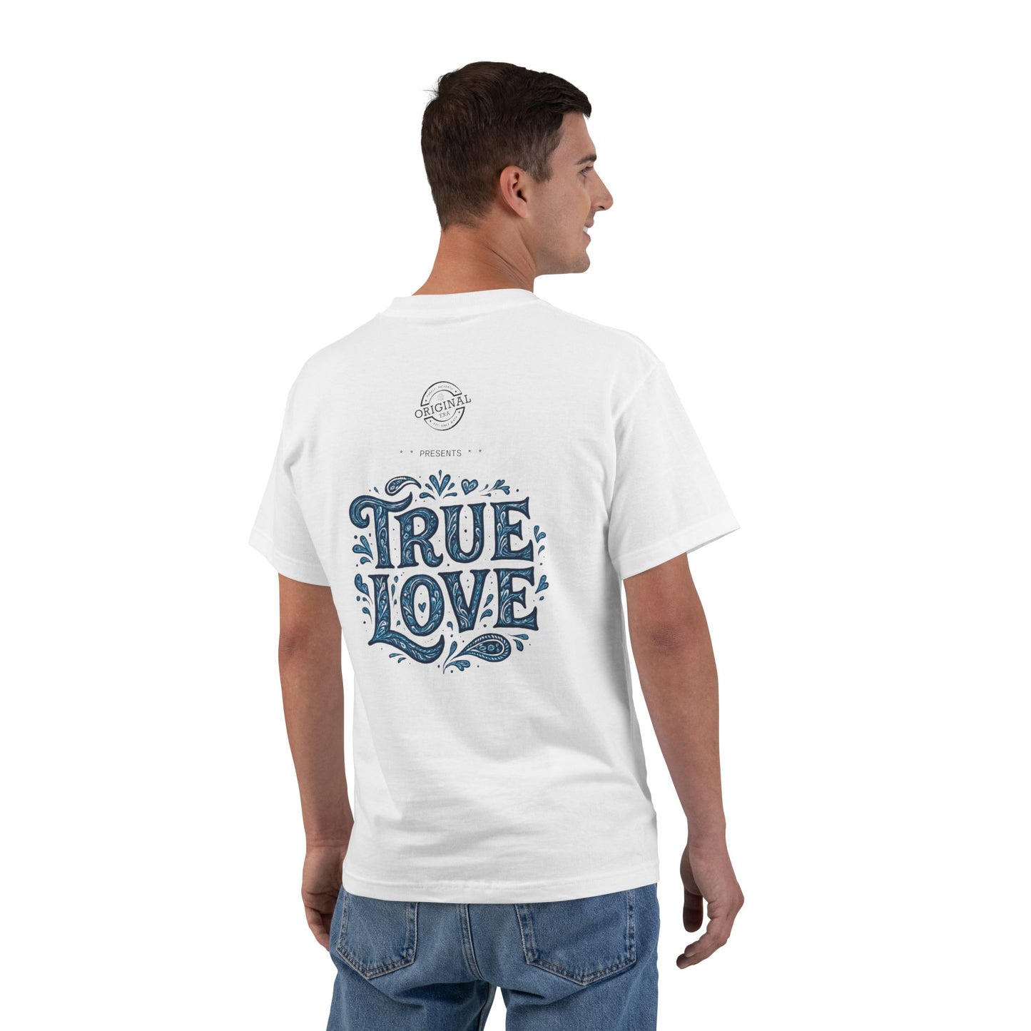Soulful True Love Portrait T-Shirt — Romantic Couple Graphic Tee