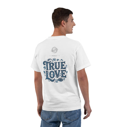 Soulful True Love Portrait T-Shirt — Romantic Couple Graphic Tee