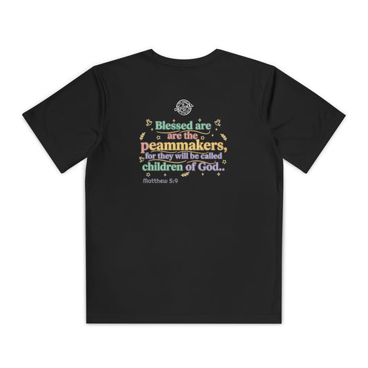 Youth Competitor Tee — "Original Era Inc." Kids' Christian Scripture T-Shirt (Matthew 5:9)
