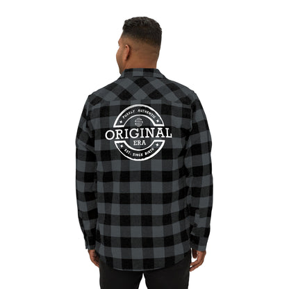 Original Era Plaid Flannel Shirt — Vintage Logo Back