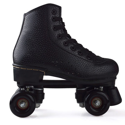 Classic Solic Coloured LED Quad Roller Skates