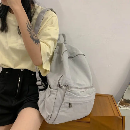 Vintage High-Capacity Canvas Backpack