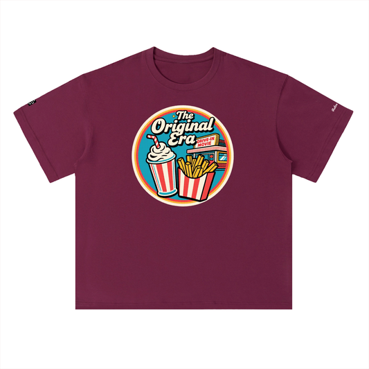 Retro Drive In Snack Bar Heavyweight Drop Shoulder Cotton T-Shirt