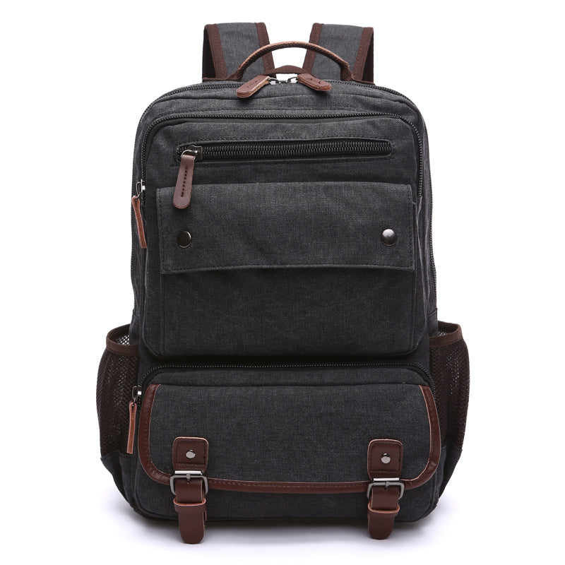 Multi-Pocket Canvas Travel Backpack