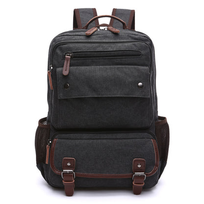 Multi-Pocket Canvas Travel Backpack